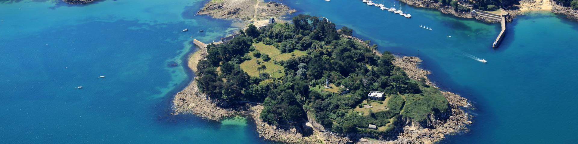 Vue Aérienne De L'île Tristan Douarnenez