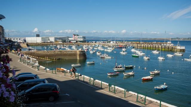 View of the Rosmeur port