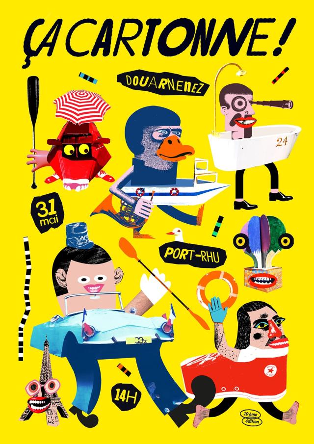 Ca Cartonne à Douarnenez - régate de bateaux en carton