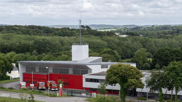 Centre de secours de Douarnenez vue du ciel