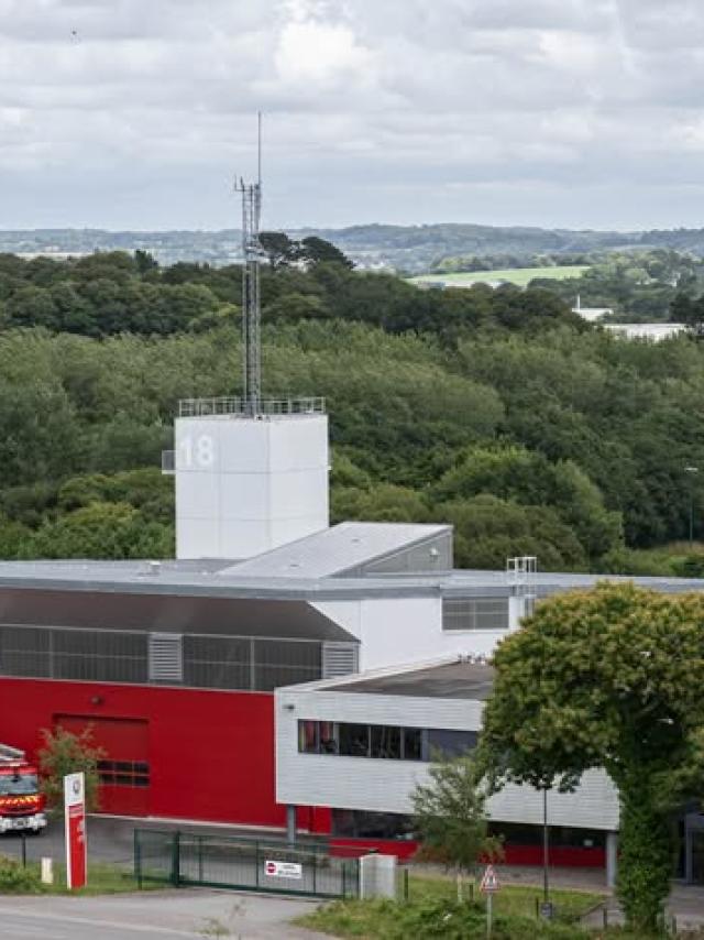 Centre de secours de Douarnenez vue du ciel